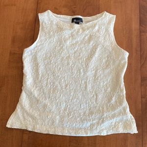 AB Studio Cream Lace Tank Top